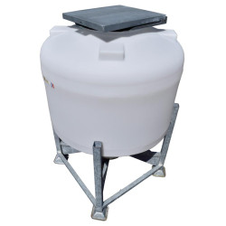 Couvercle galva pour silo à aliments petite contenance