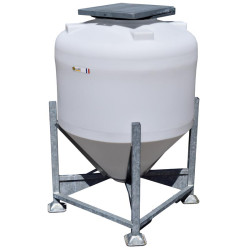 Couvercle galva pour silo à aliments petite contenance