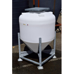 Couvercle galva pour silo à aliments petite contenance